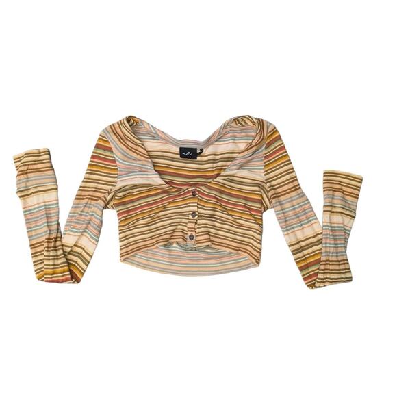 Urban Outfitters Out from Under Cropped Ribbed Long Sleeve Tee Shirt Size M - Picture 7 of 7